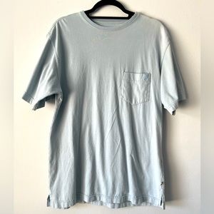 SOLITUDE Mens Size Medium Baby Blue Short Sleeve T-Shirt Crewneck